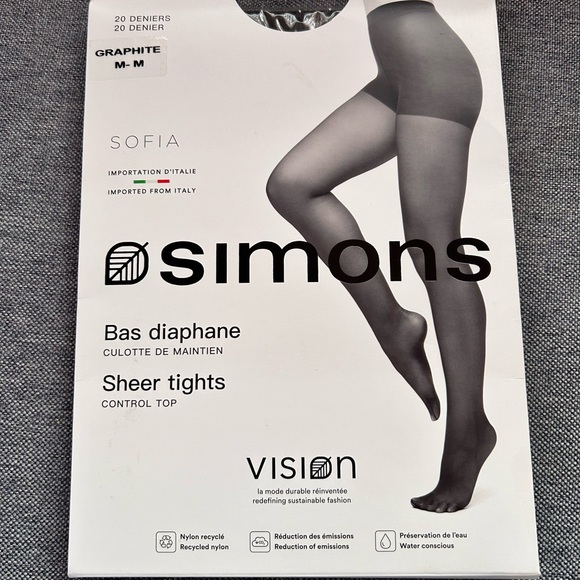Simons | Sofia Sheer Tights | Graphite - Picture 1 of 3